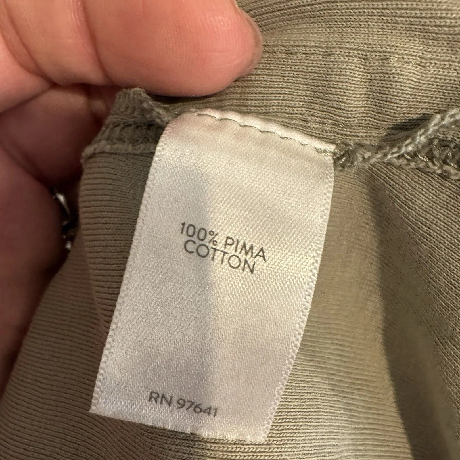 J Jill Top XL Green Pima 3/4 Sleeve Scoop Neck Tee Everyday Wear Casual Layer - Image 4