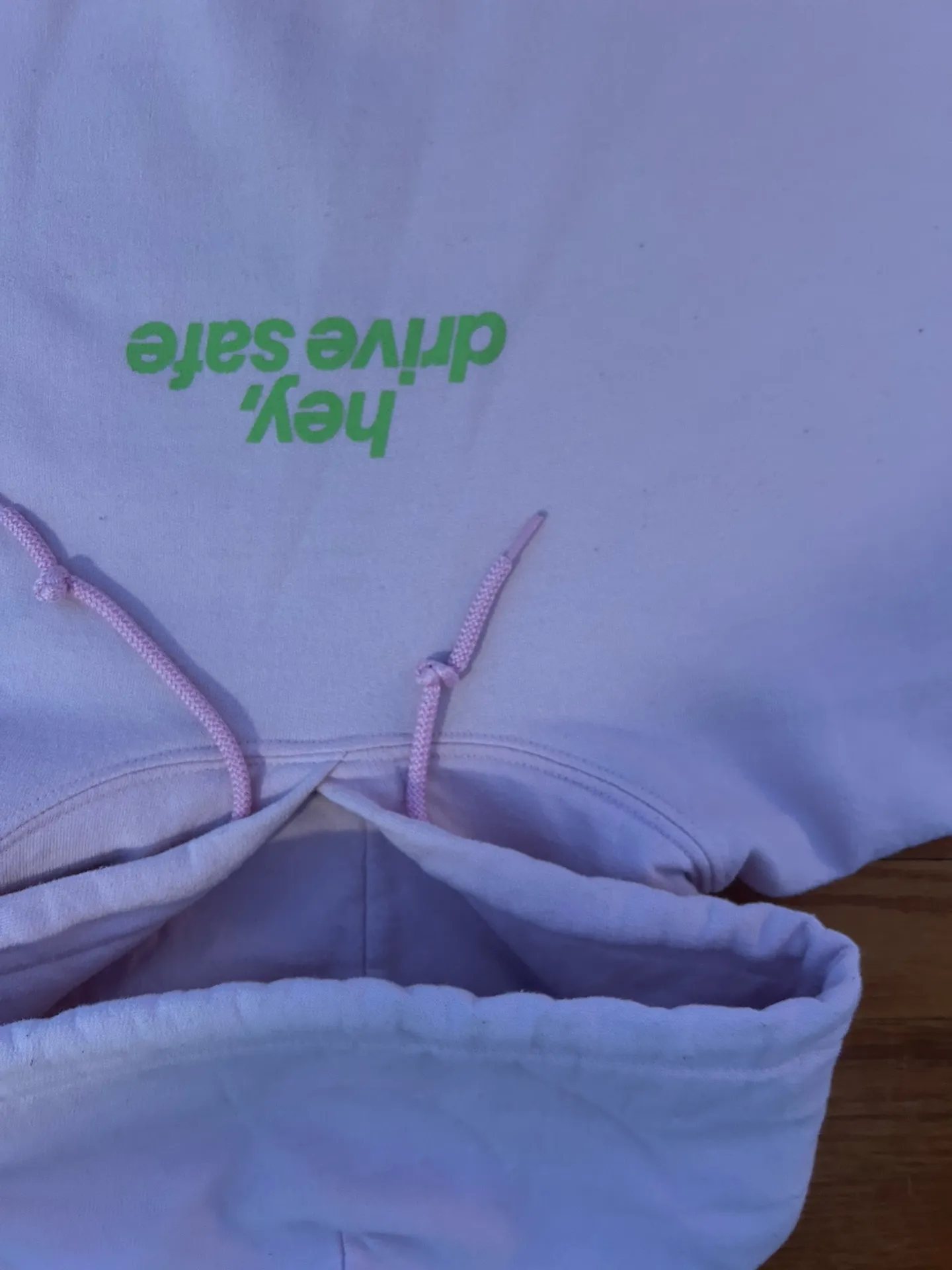 Lonely Ghost Hoodie Hey Drive Safe Pink Green - Image 2