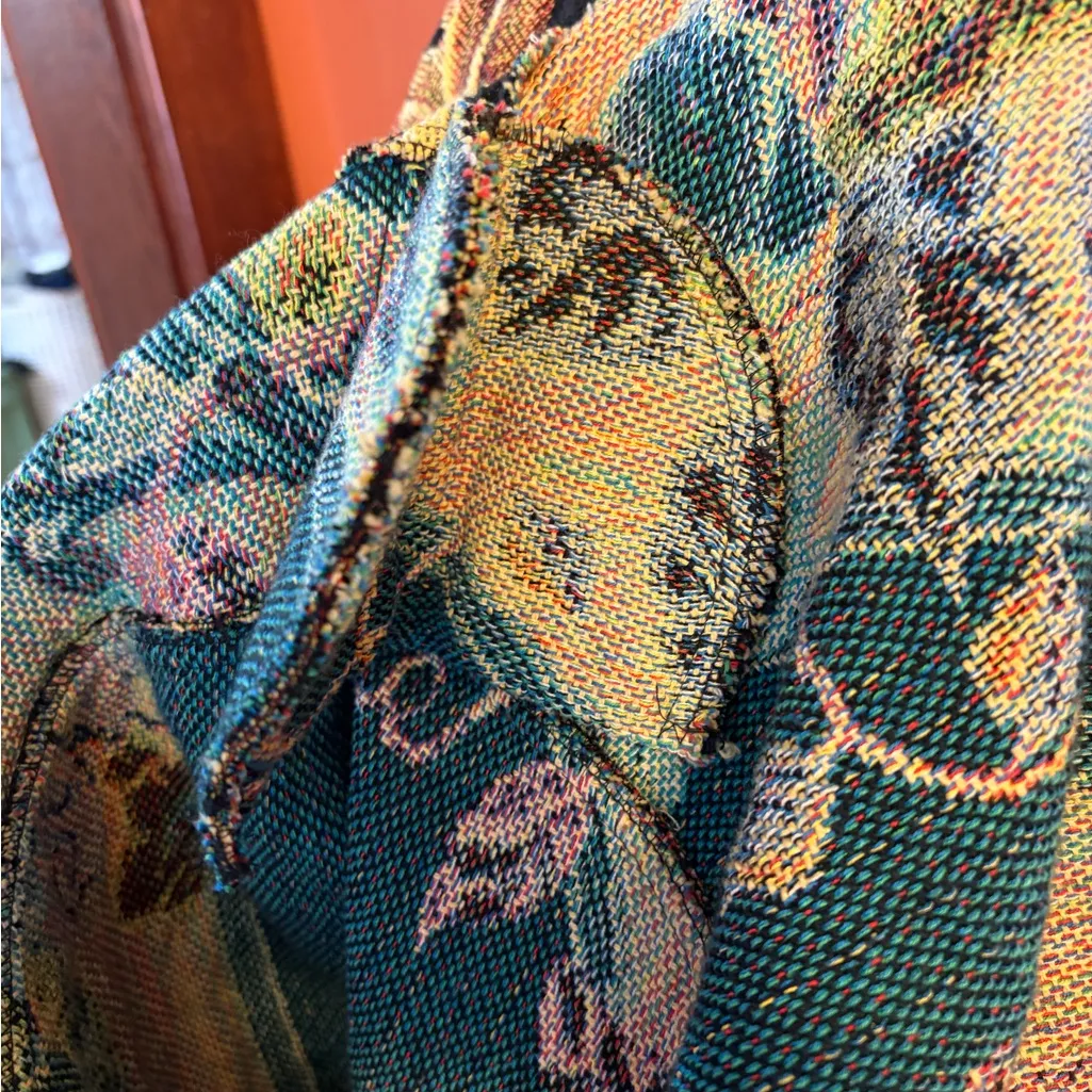 80’s vintage California style tapestry jacket Black Size M - Image 10