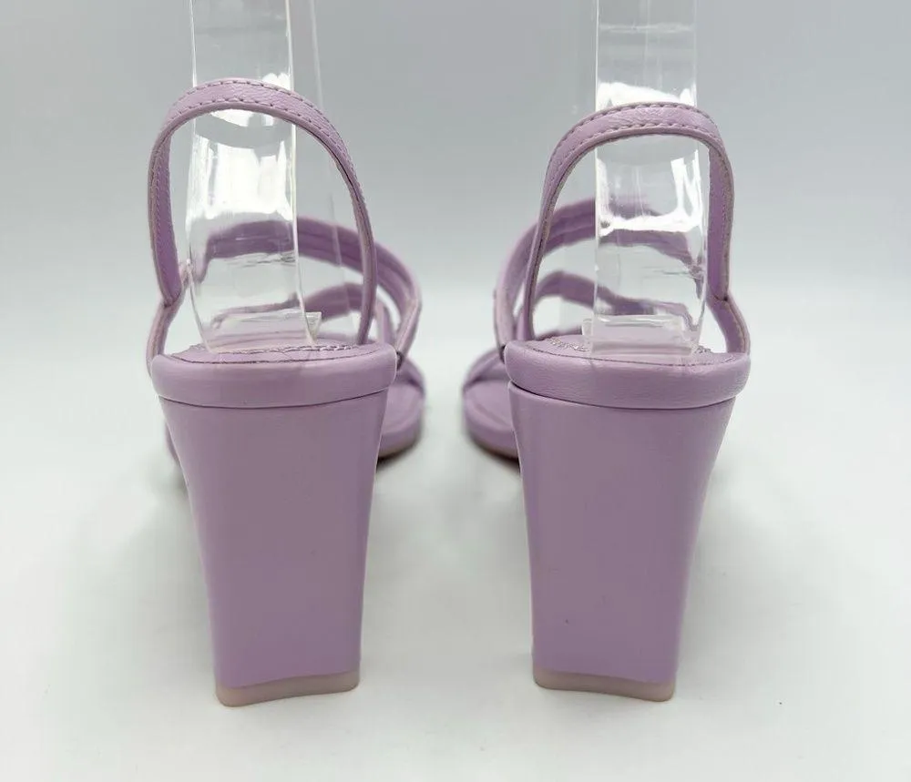 SANDRO Leather Slingback Sandals 70 Faye Size 37 EU in Purple Lavender - Image 6