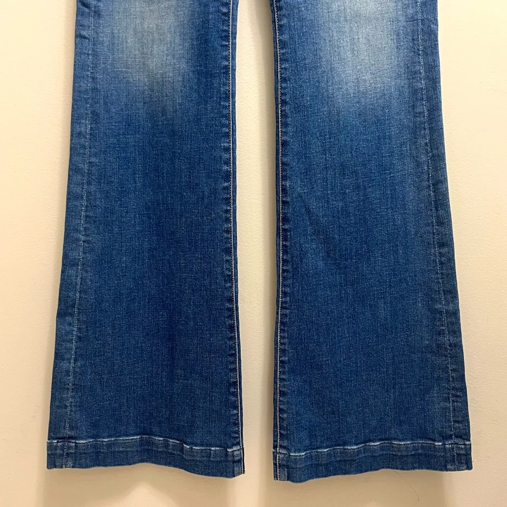 7 For All Mankind Dojo Flare Stretch Jeans Denim - Image 4