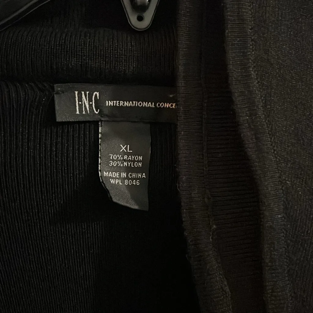 Like New INC Open Cardigan Sweater Black Color W/ Big decorative buttons Size XL - Image 7