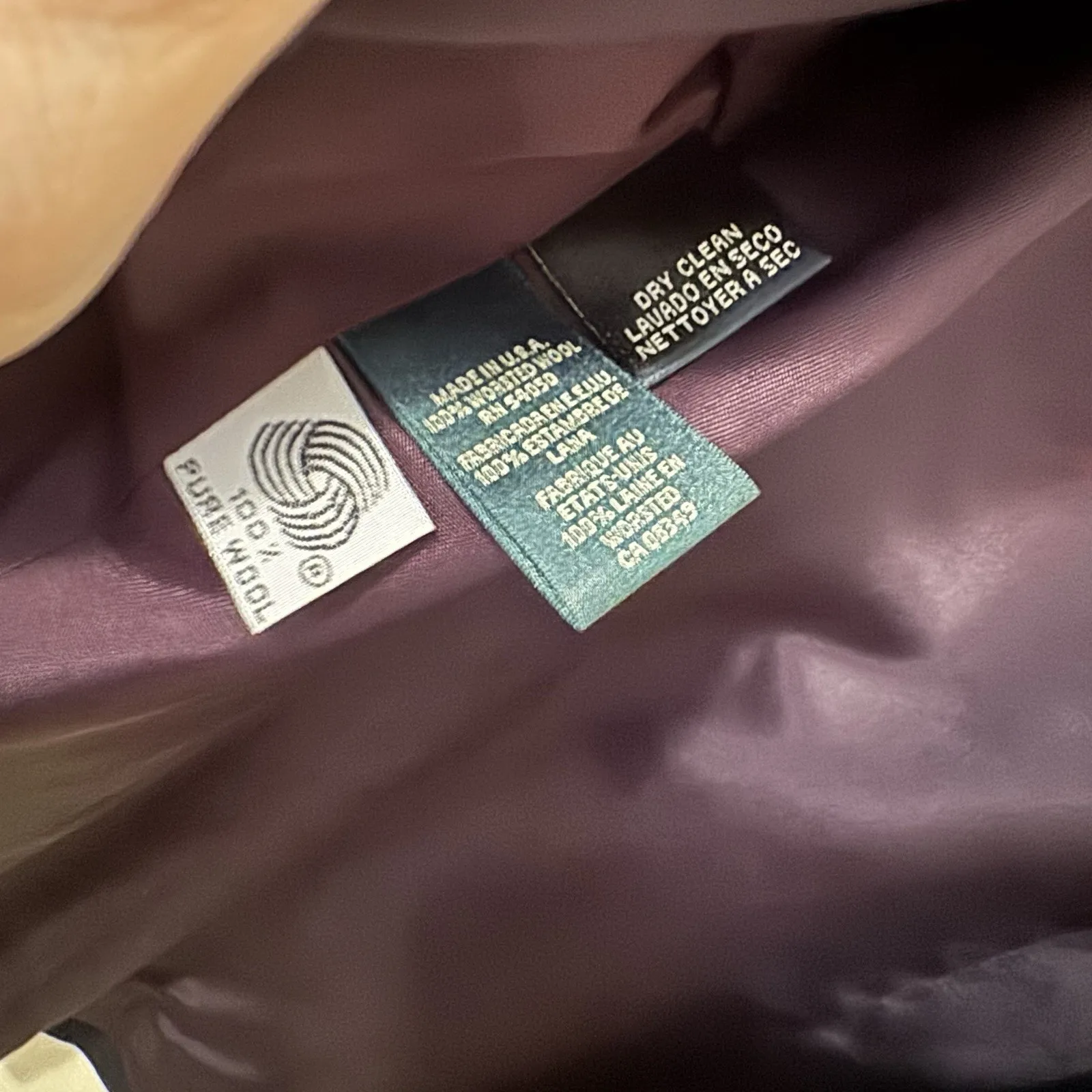 Ralph Lauren Black Wool Blazer Women’s 14W Jacket Ruffle Formal Office VTG 90s - Image 5