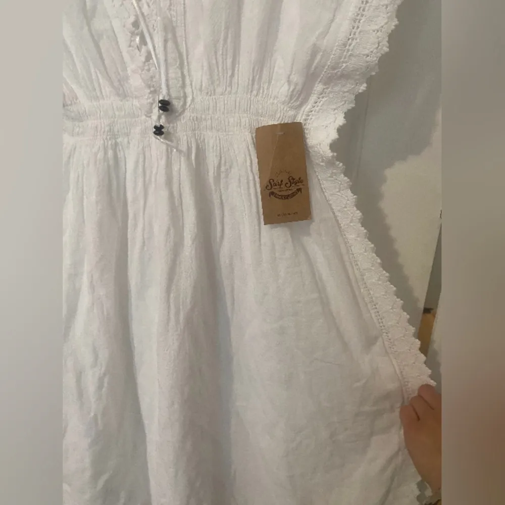 Resort White Lace-Up Swim Coverup - Image 3