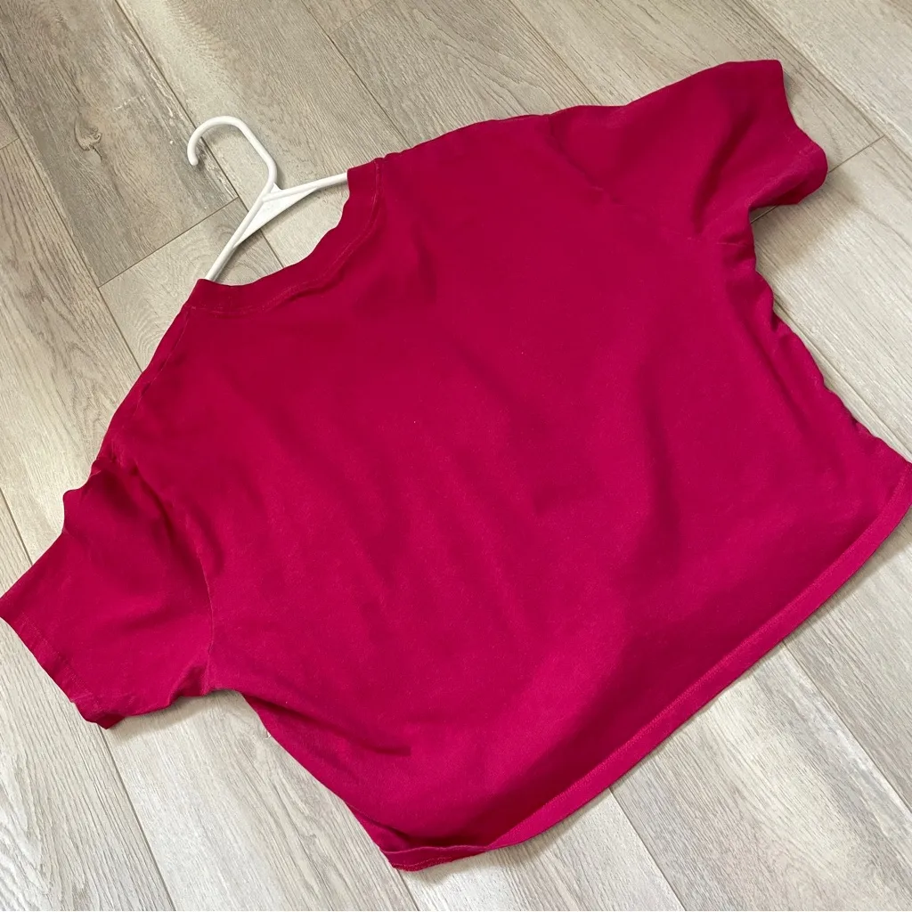 Abercrombie & Fitch Tshirt crewneck crop top womens Pink (small) casual bright - Image 4