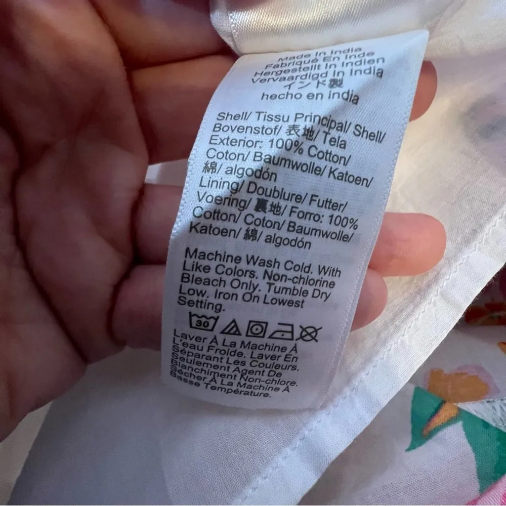 NWT J. Crew floral Flutter-sleeve ruffle-tiered midi dress sz L - Image 6