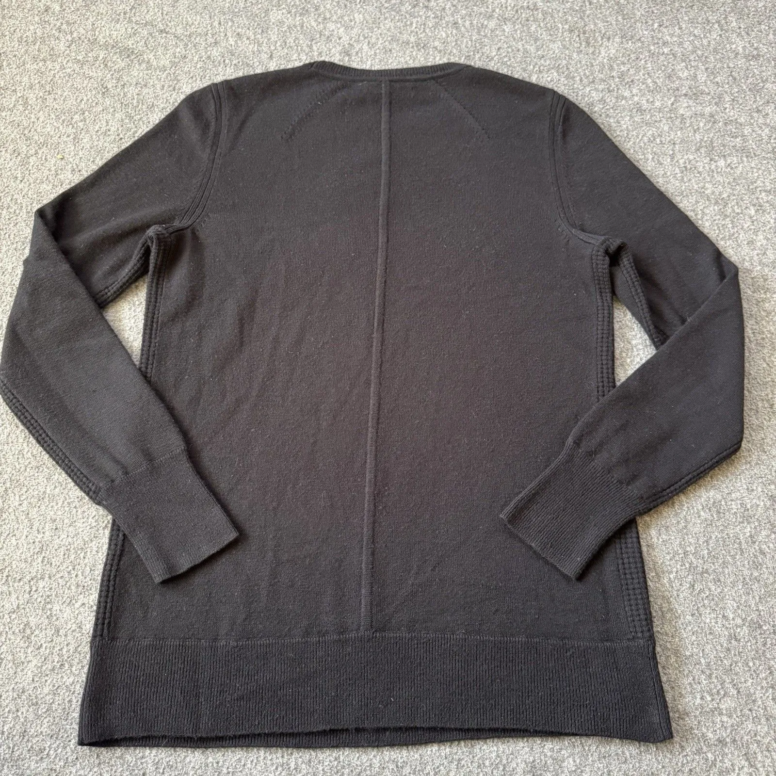 Rag & Bone Wool Sweater Womens Size Medium Black Crew Neck Knitted - Image 2