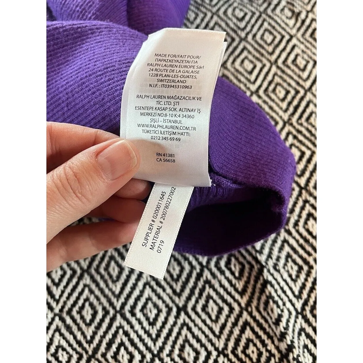 Lauren Ralph Lauren Purple Long Sleeve Top Women Size Large - Image 8