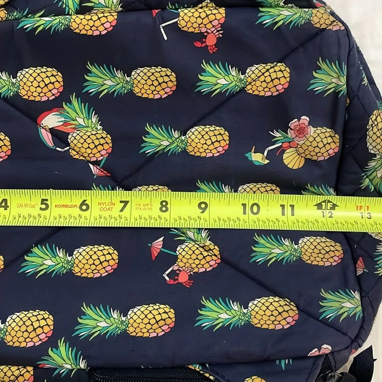 Vera Bradley Blue Toucan Party Pineapple Small Compact Backpack Quilted - Image 5