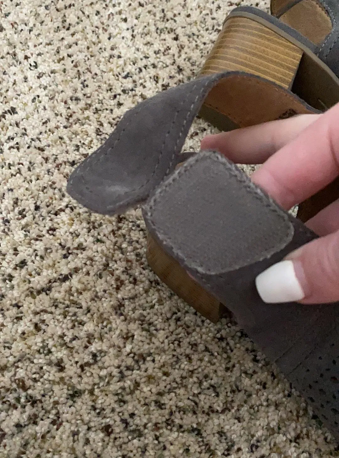 White Mountain Block Heel Peep Toe Booties - Image 3