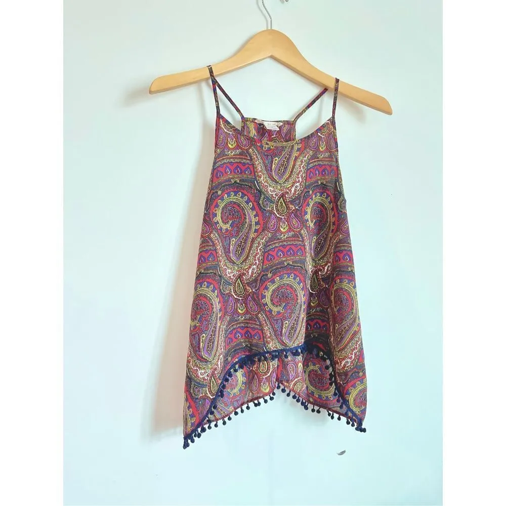 Unique ￼ Paisley ￼Women's Tank Top​​​​​​​​​​​​​​​​​ Red - Image 10