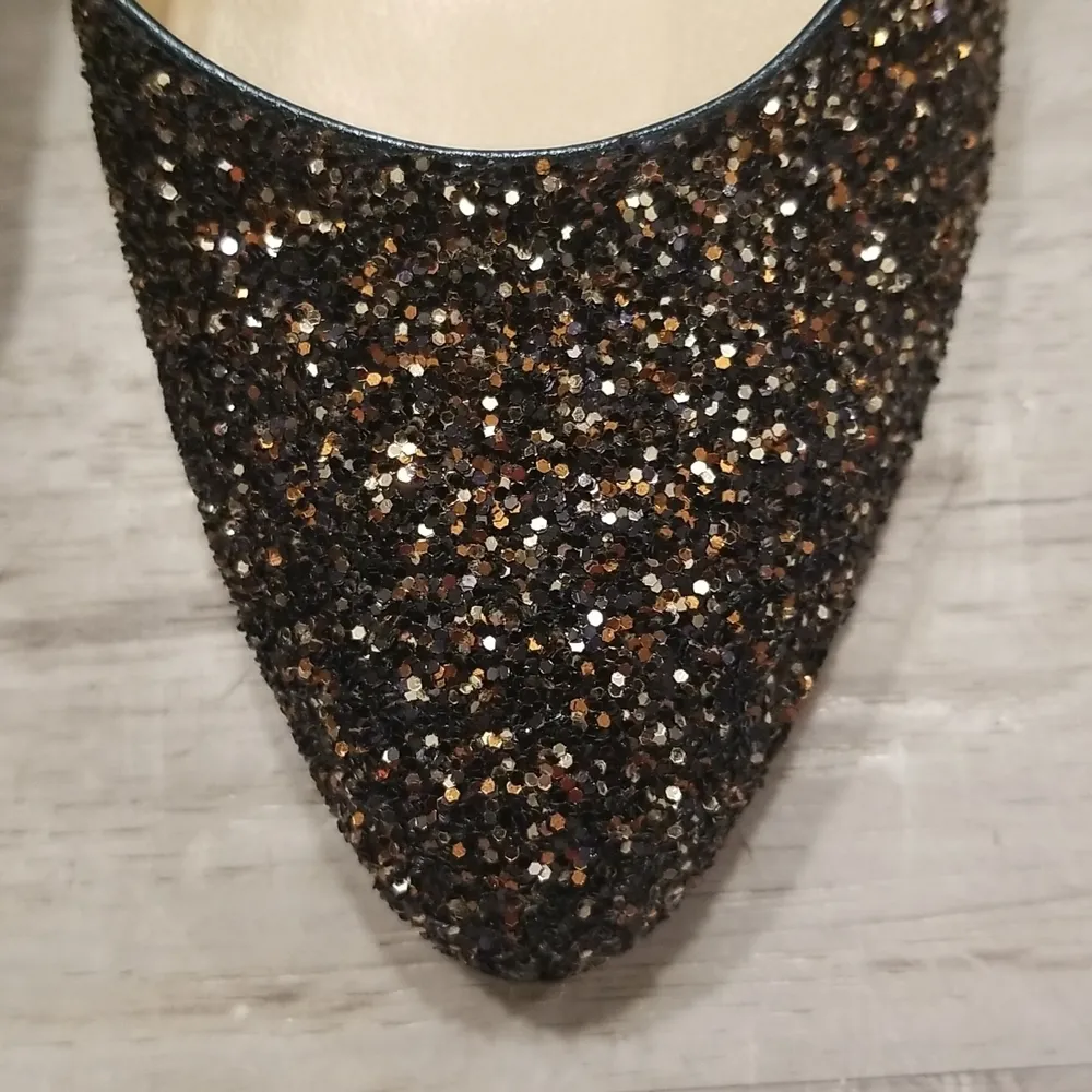 💕JIMMY CHOO💕 Gilbert Pumps ~ Black Glitter EU 40 New Without Box - Image 10