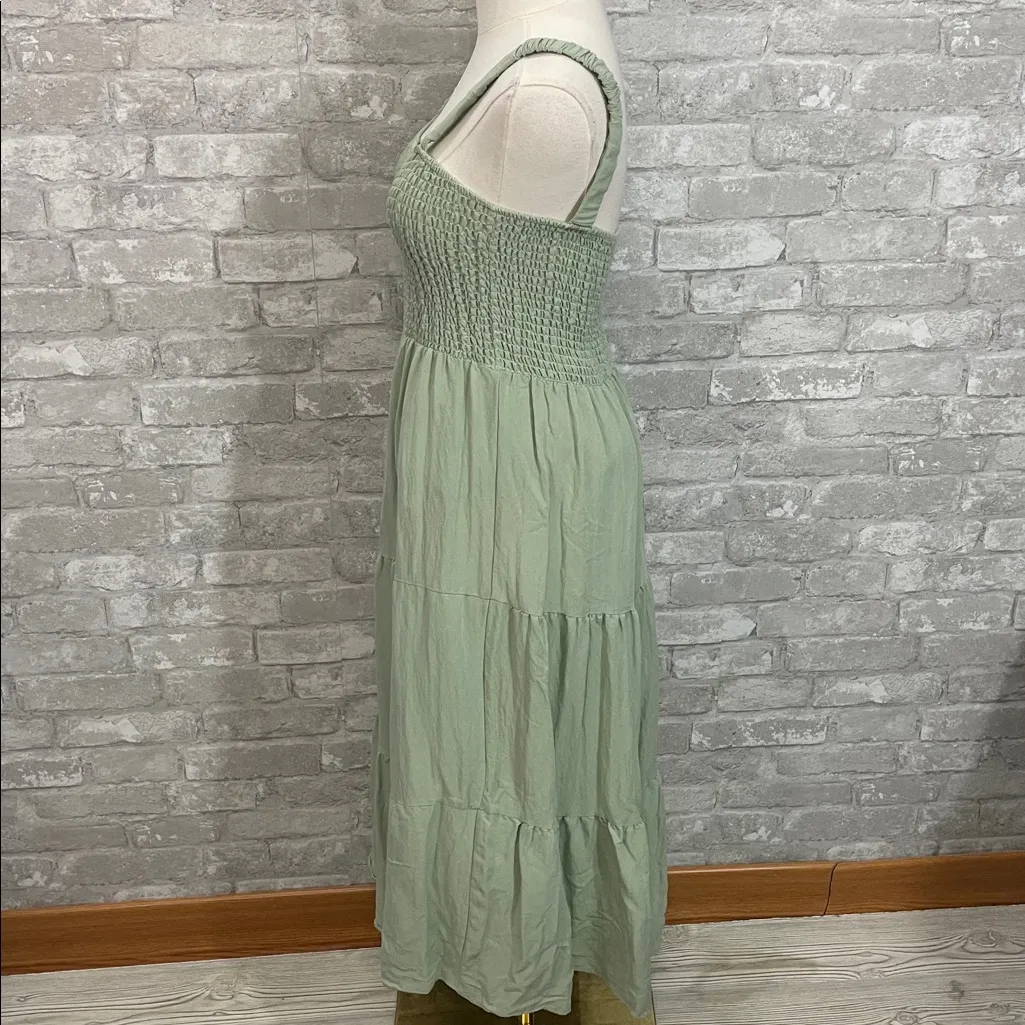 Blu Pepper Sage Smocked Midi Dress - Image 3