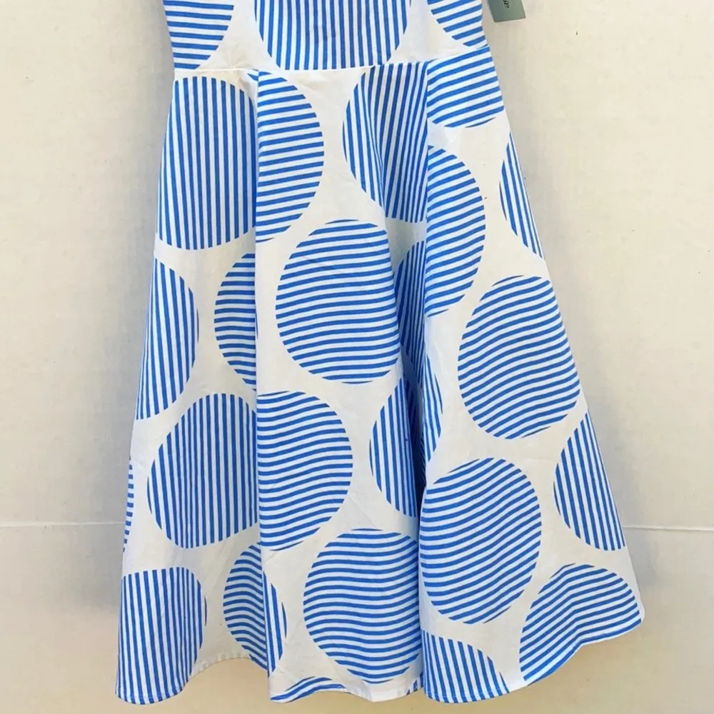 Womens Size XS Vera striped polka dot fit & flare white pinup dress NWT - Image 6