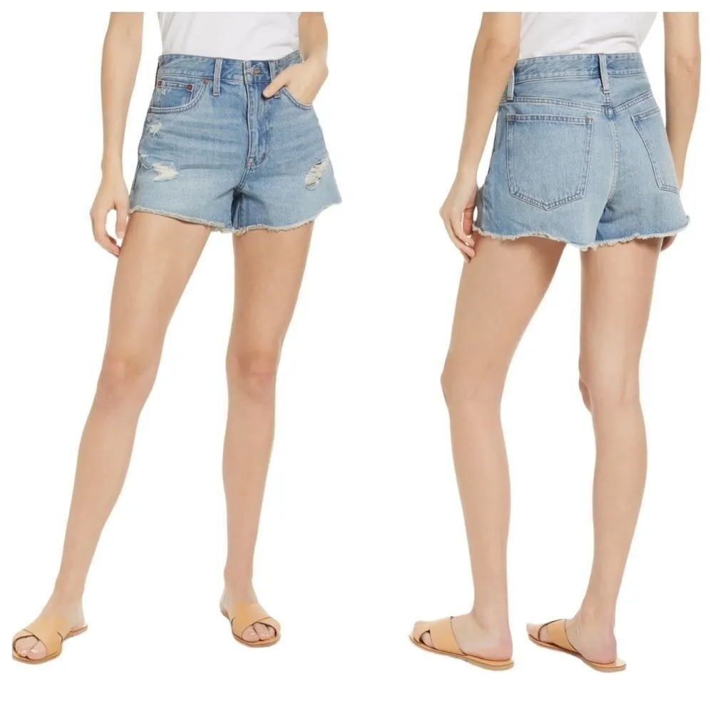 Madewell NWT Relaxed Denim Shorts Homecrest Wash Ripped Edition Distressed 25 - Image 11