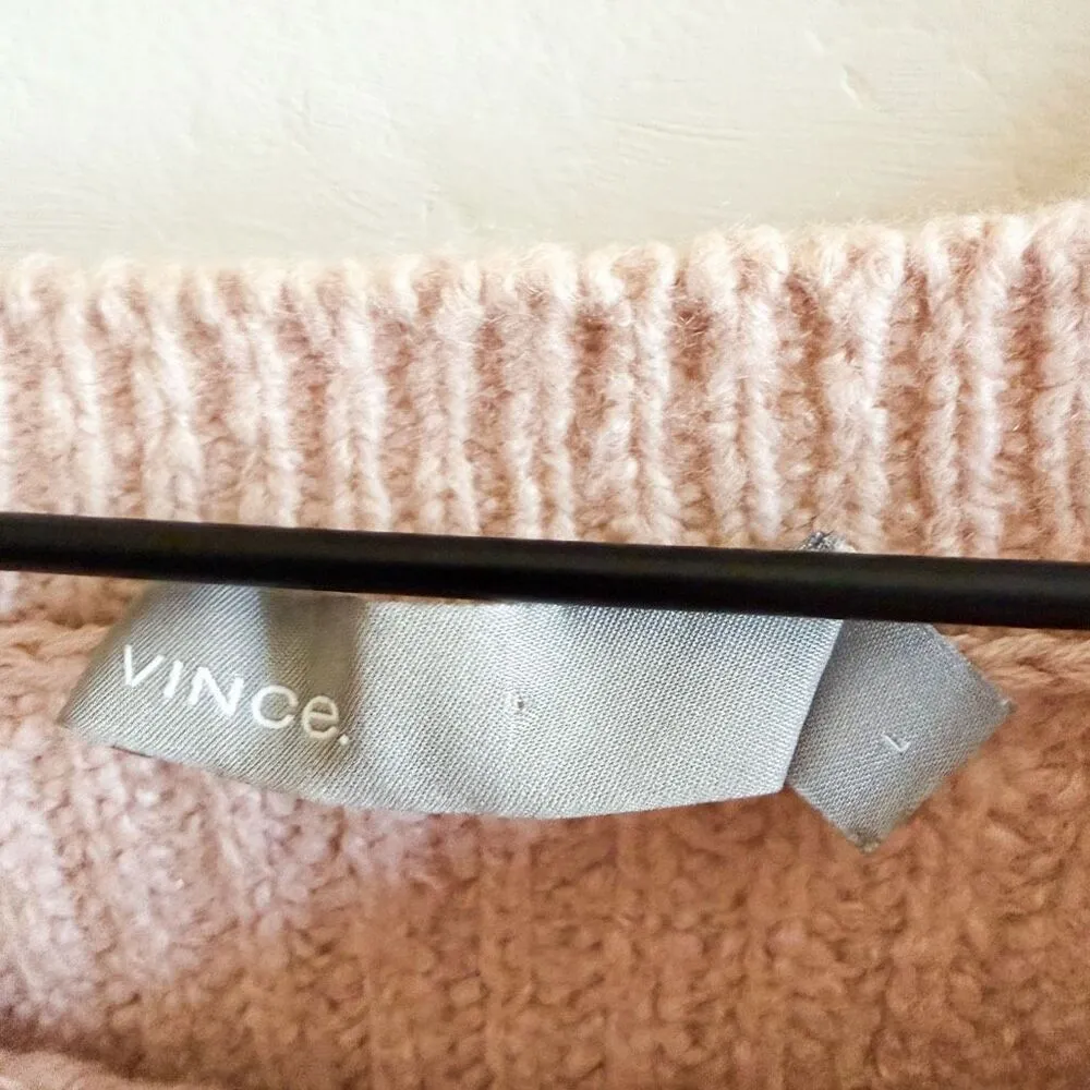 Vince Shaker Stitch Wool Blend Sweater Size L - Image 7