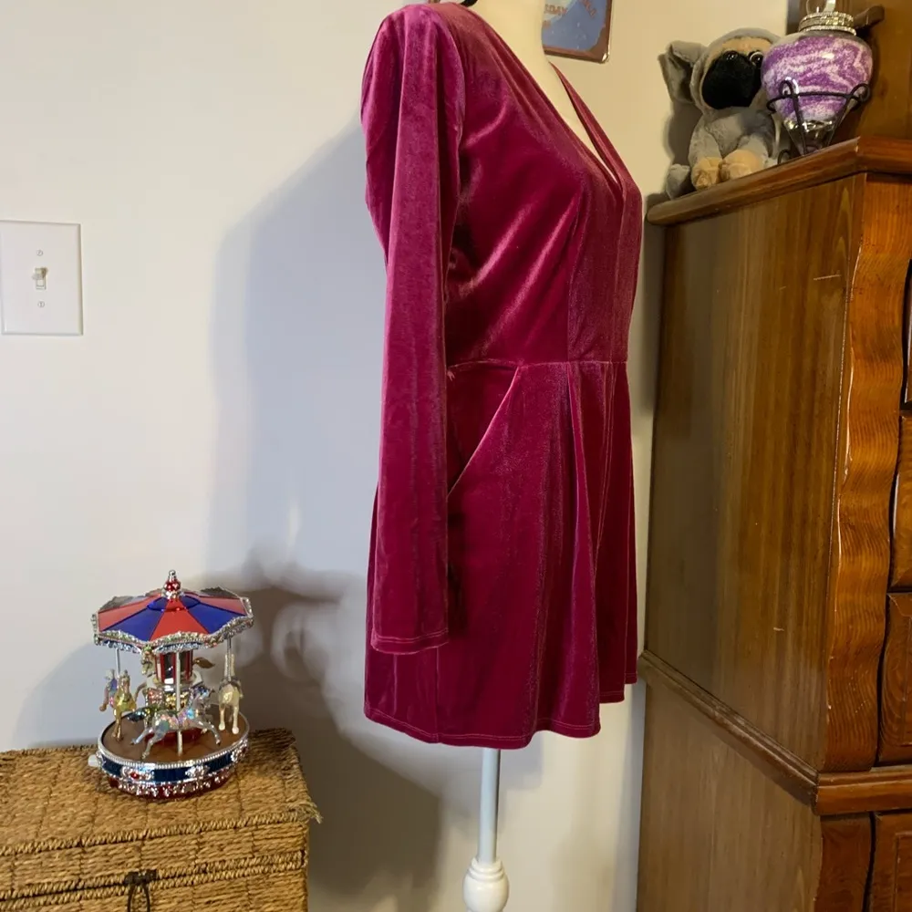 Candies Berry Velour Romper - Image 7