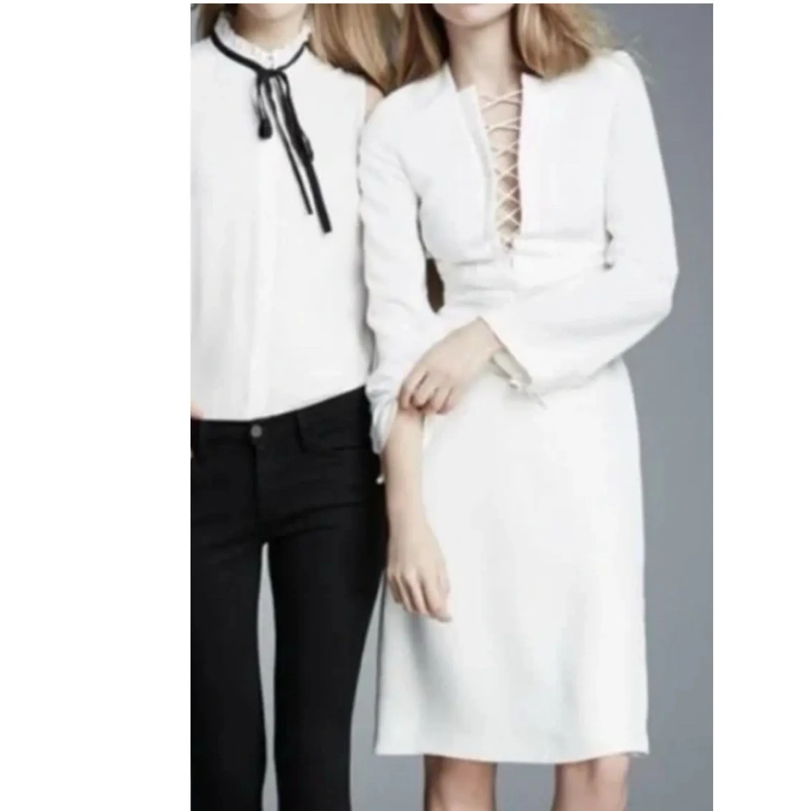 IRO Payda Sheath Dress Ecru Size Medium Quiet Luxury Minimalist Feminine Career - Image 5