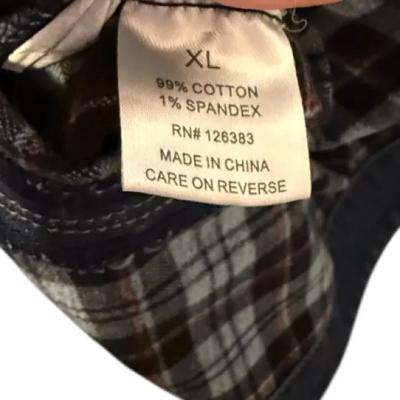 Heavyweight Denim Coat Flannel Lined Blue Size XL - Image 6