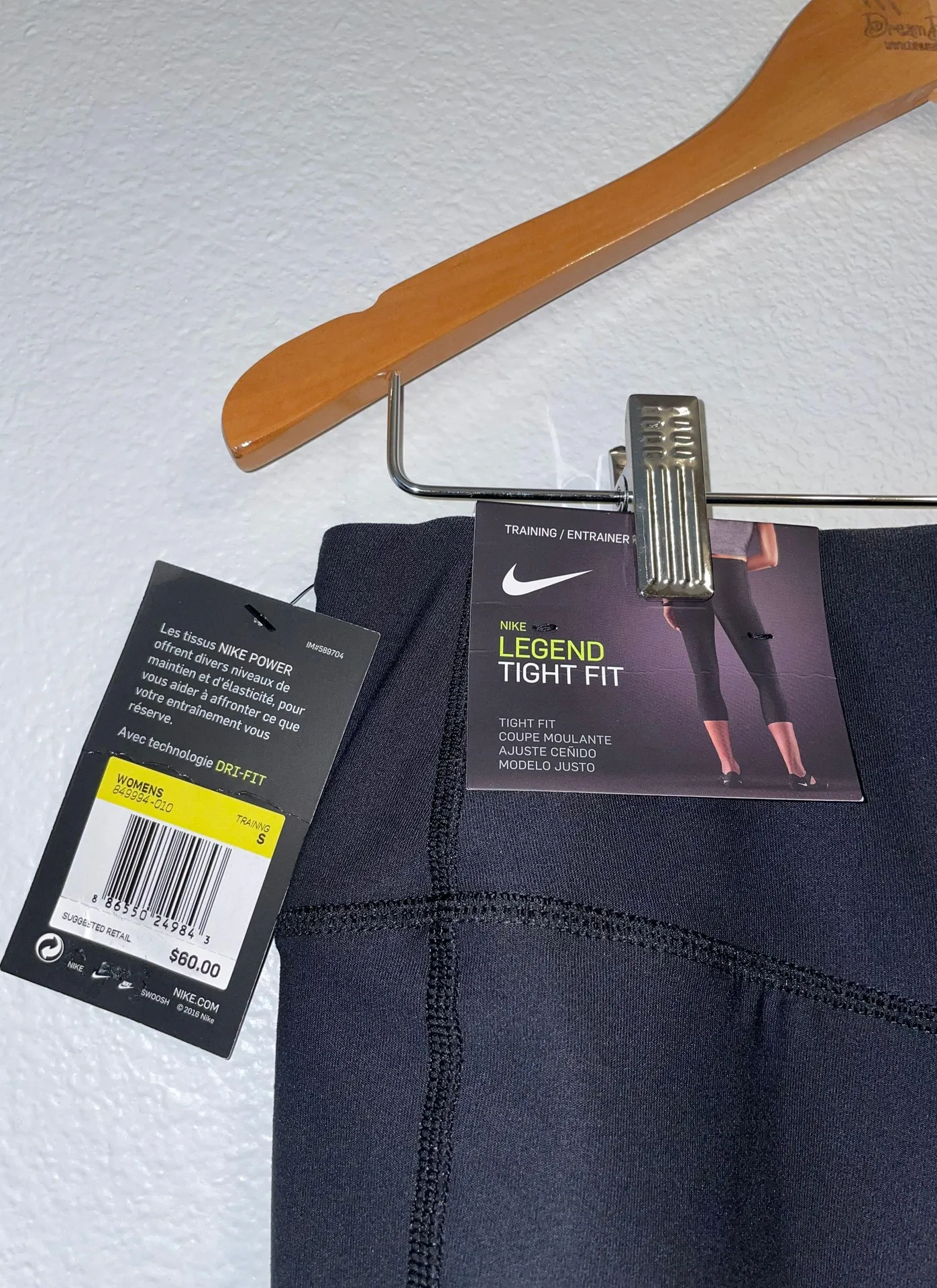 Cropped Capri Leggings Black Dri-fit - Image 2