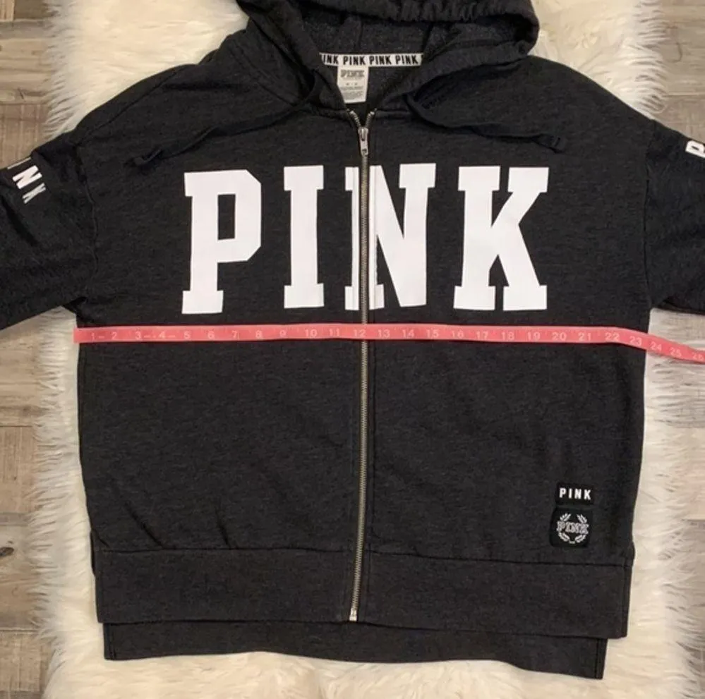 VS PINK zip front logo sweatshirt jacket M - Image 6