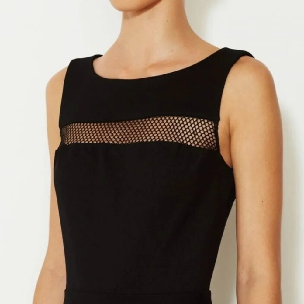 amanda uprichard black mesh panel mini dress lbd - Image 7