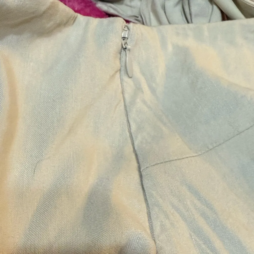 Antonio Melani Charlie One-shoulder Linen Blend Cream Shift Cocktail Dress sz 14 - Image 12