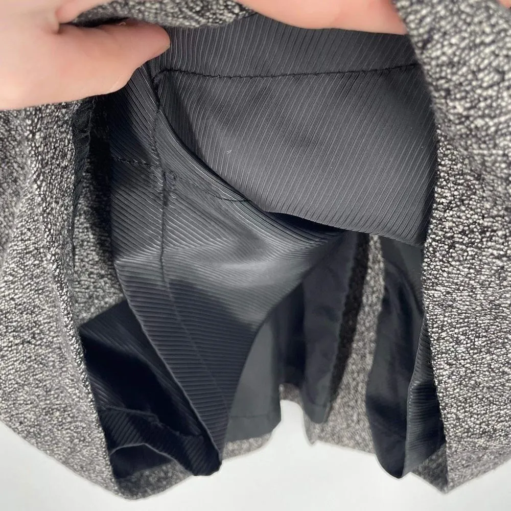 Cynthia Steffe Women's Wool Blend Lined Pleated Midi Dress Gray Black Size 6 - Image 6