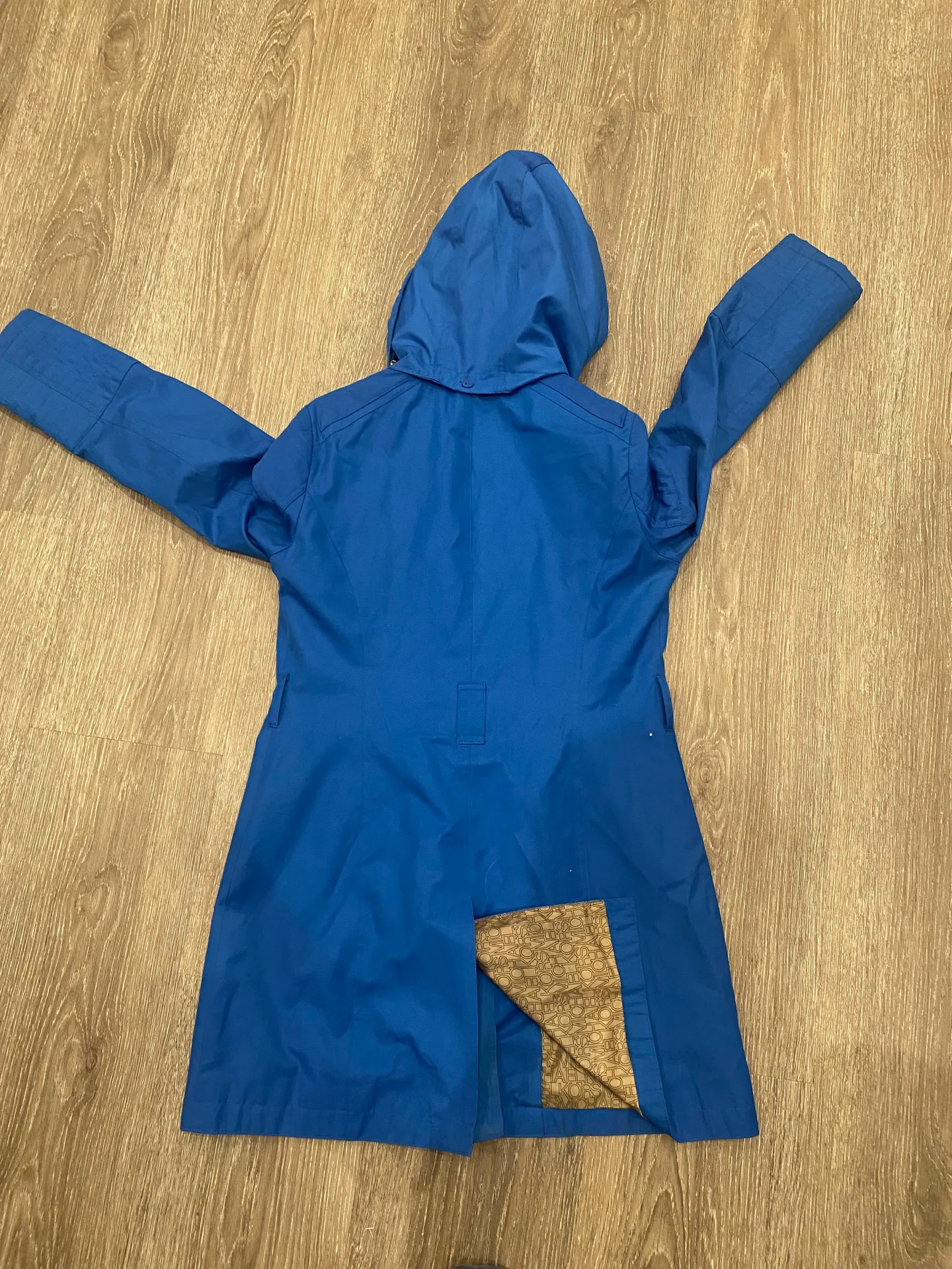Womens Blue Trench Coat - Image 4
