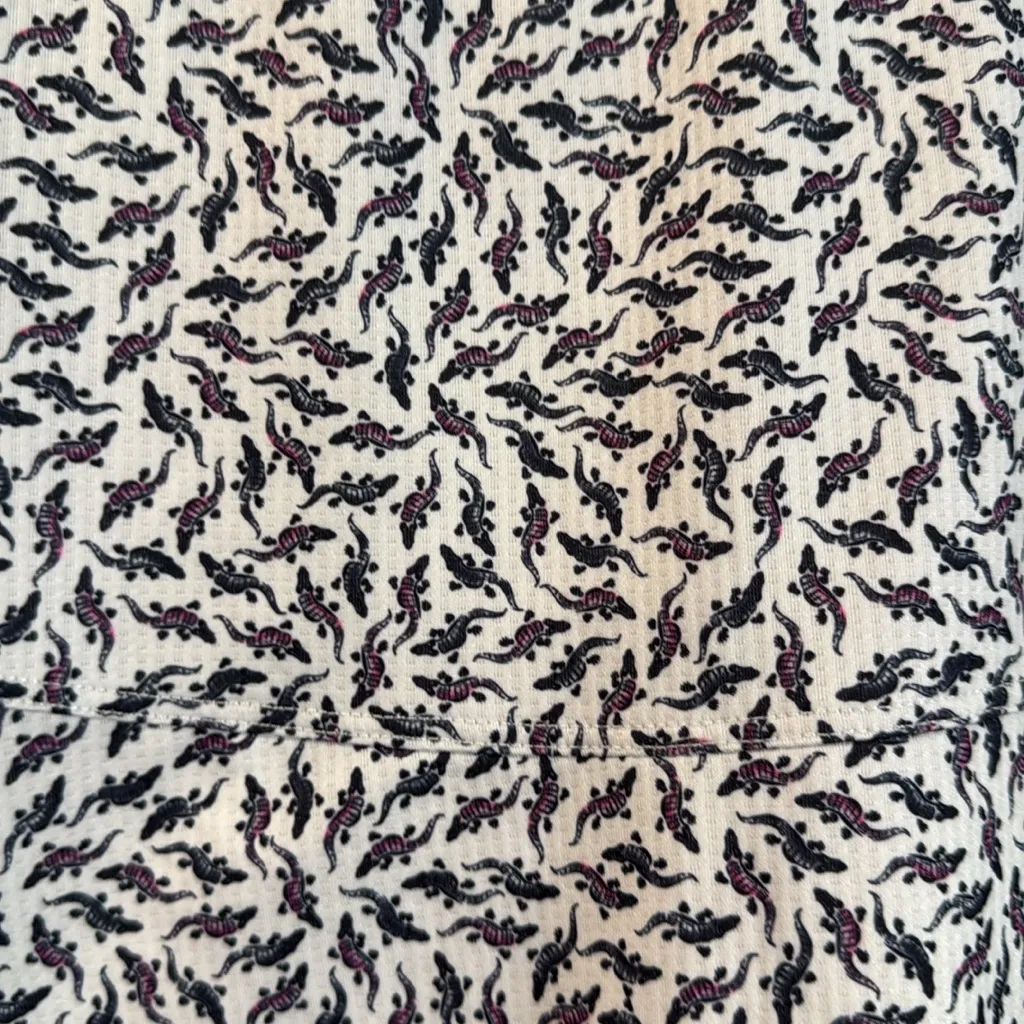 Greg Norman  croc print pull on flare skort in white medium - Image 3