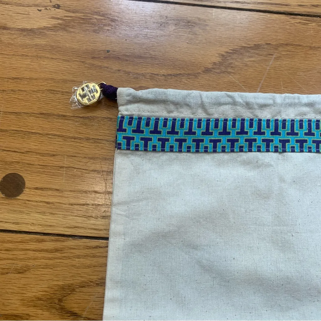 Tory Burch Authentic Cotton Canvas Duster Dustbag Medium Natural Cream Color - Image 2