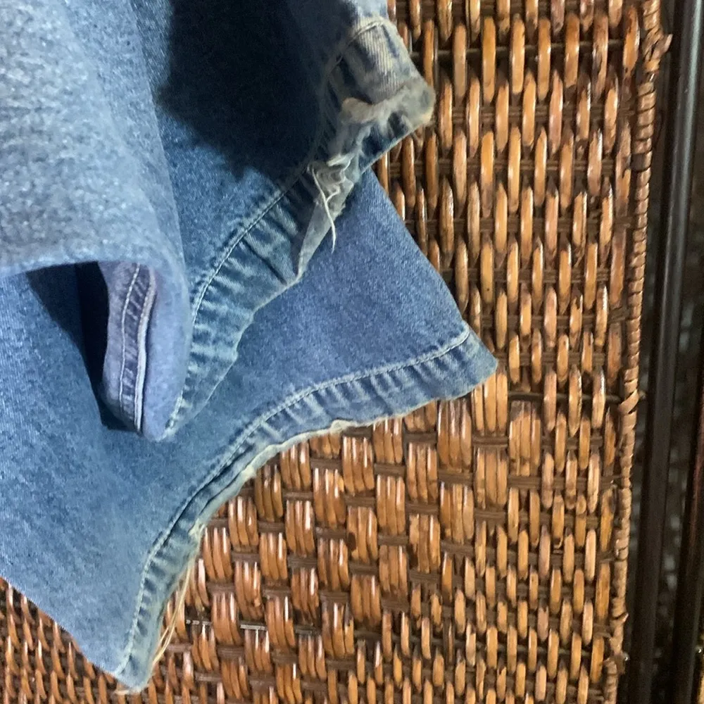 Vintage 90’s Y2K Squeeze SQZ Flare Button Fly Jeans Size 7/8 Blue - Image 9