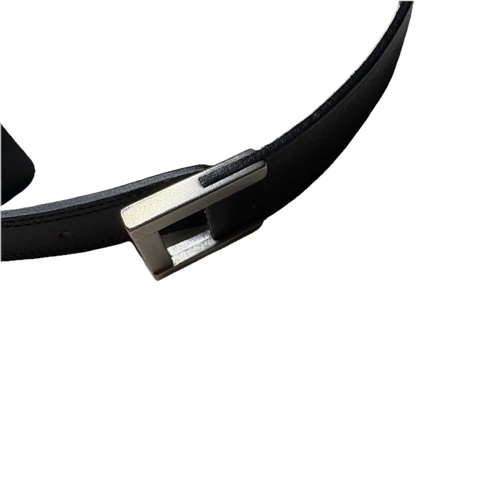 Banana Republic Black Genuine Italian  Leather Belt Women's Size Medium - Image 4