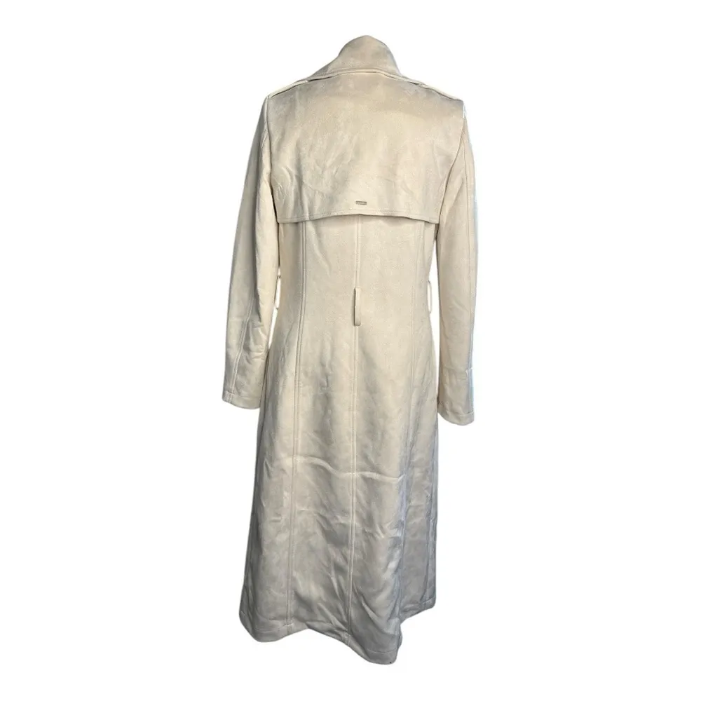 Guess Baraa Trench Coat in Pearl Oyster - Image 5