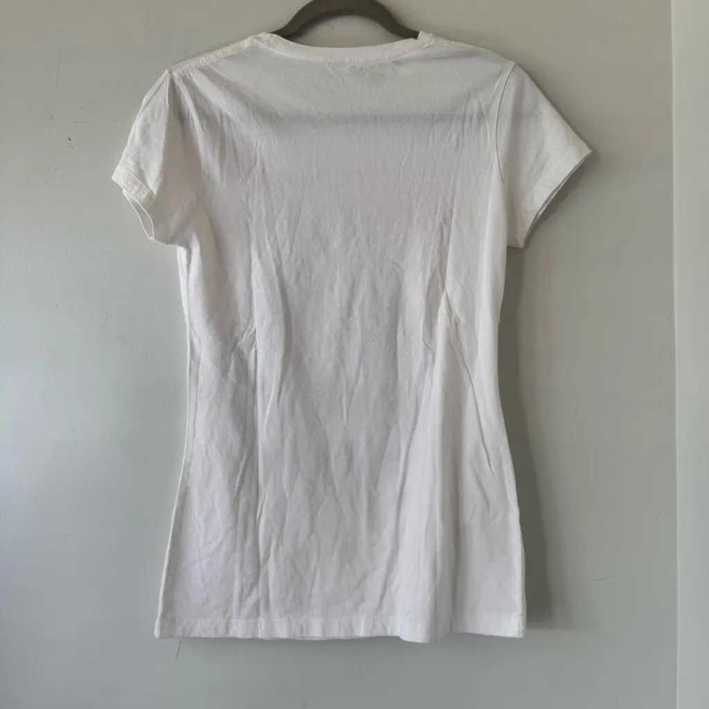 Vintage 2009 Michael Jackson Bad Woman's White small Medium T - Image 2