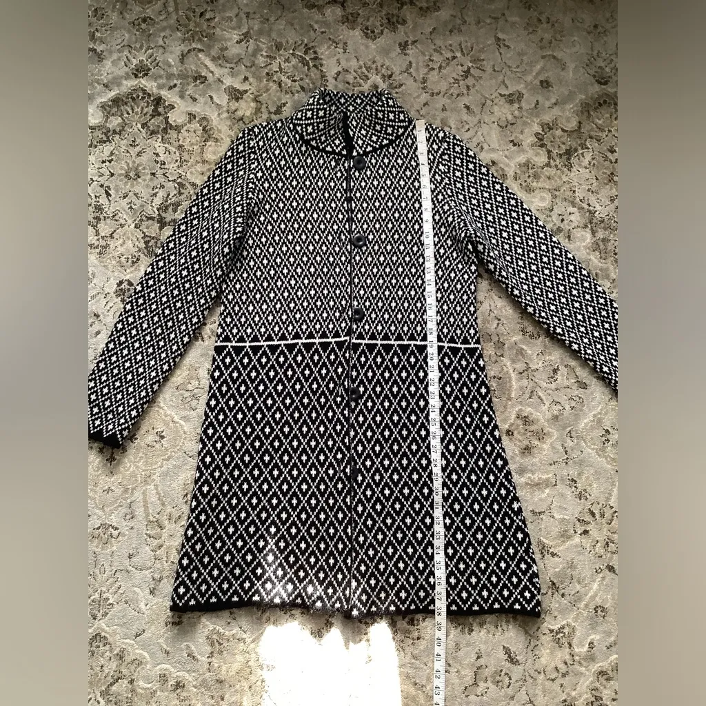 BEAUTIFUL🌹MADE IN ITALY 🌟sweater coat Black Size L - Image 9