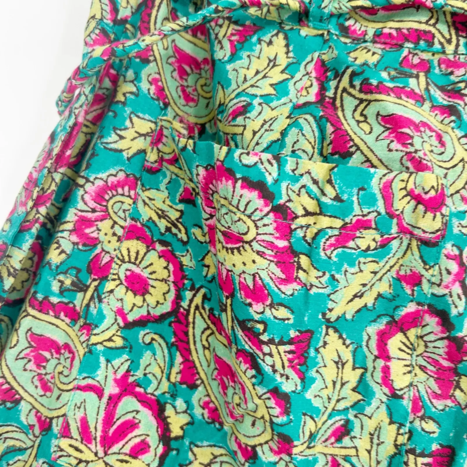 Sundance Womens Bangla Road Beachy Cotton Voile Paisley Print Wide Leg Pants M‎ - Image 8