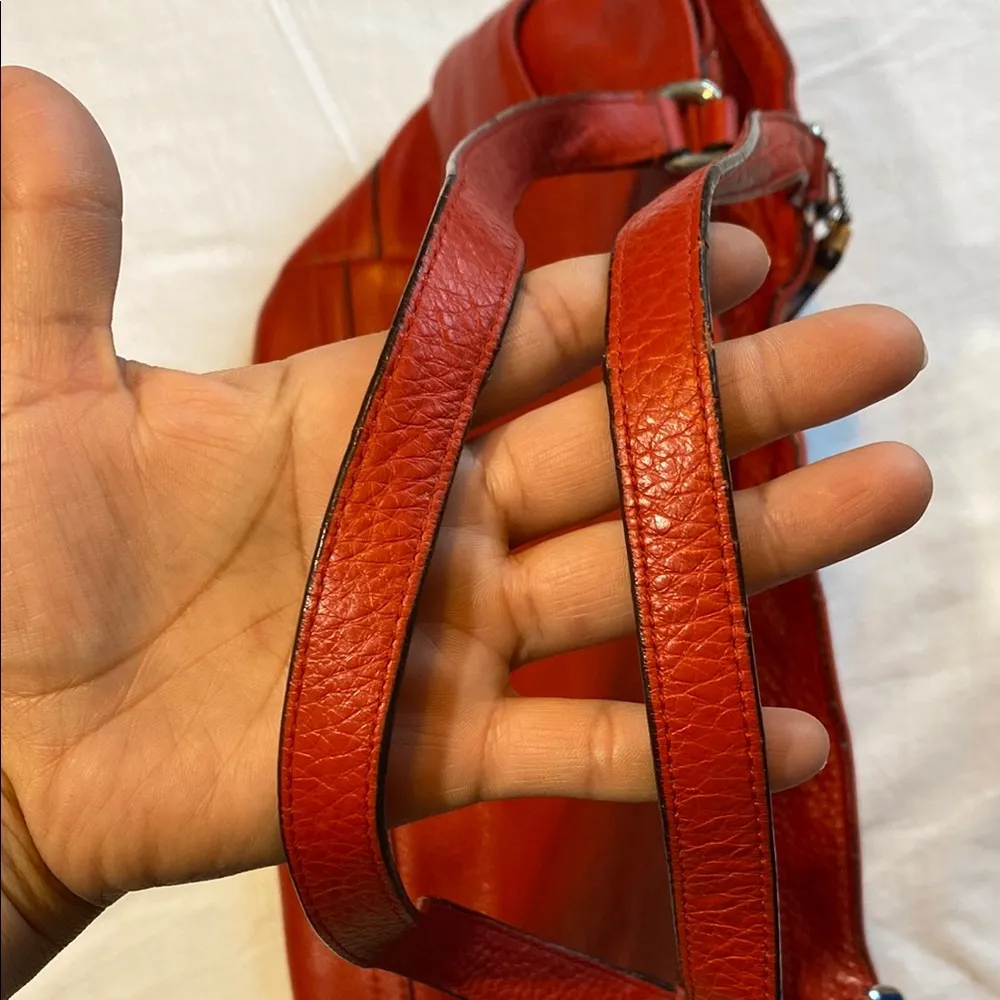 Red Leather Women's Bag - Image 11