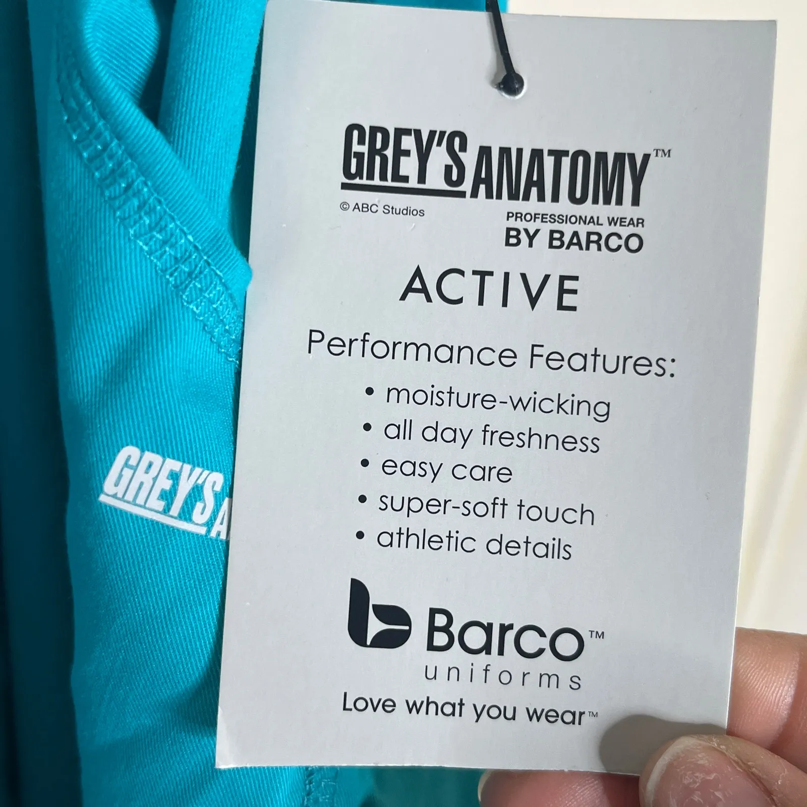 Grey’s Anatomy Active Barco Women's Scrubs Bundle of 2 Teal 5XL Performance Wear Green Size 5X - Image 4