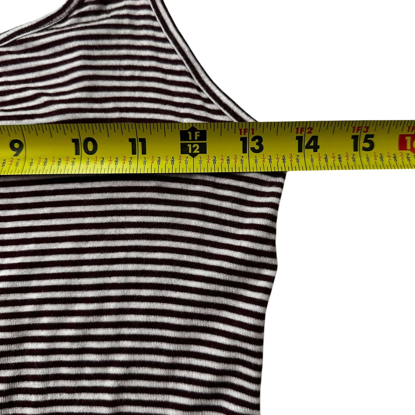 Brandy Melville Maroon/White Striped A-line Mini Dress Women's One Size | 42-5-2 - Image 6