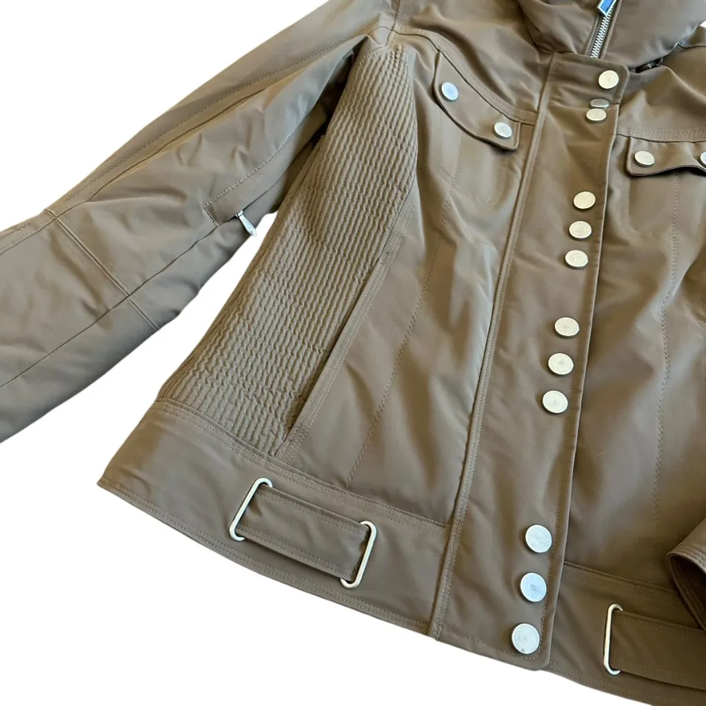 Obermeyer  Tan Ski Jacket Waist Length Snowboarding Winter Snow Size 6 Women's - Image 4