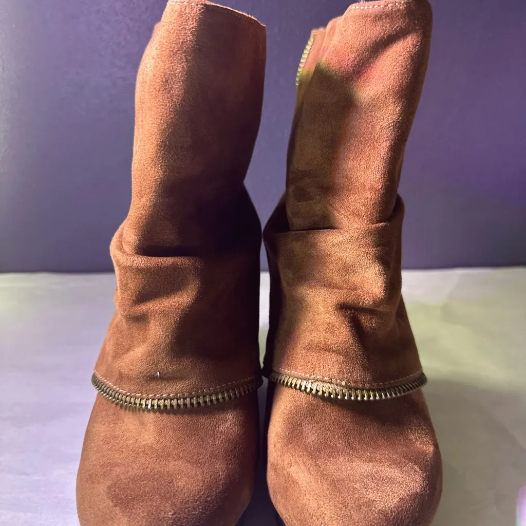 Not Rated Brown Heeled Boots - Image 4