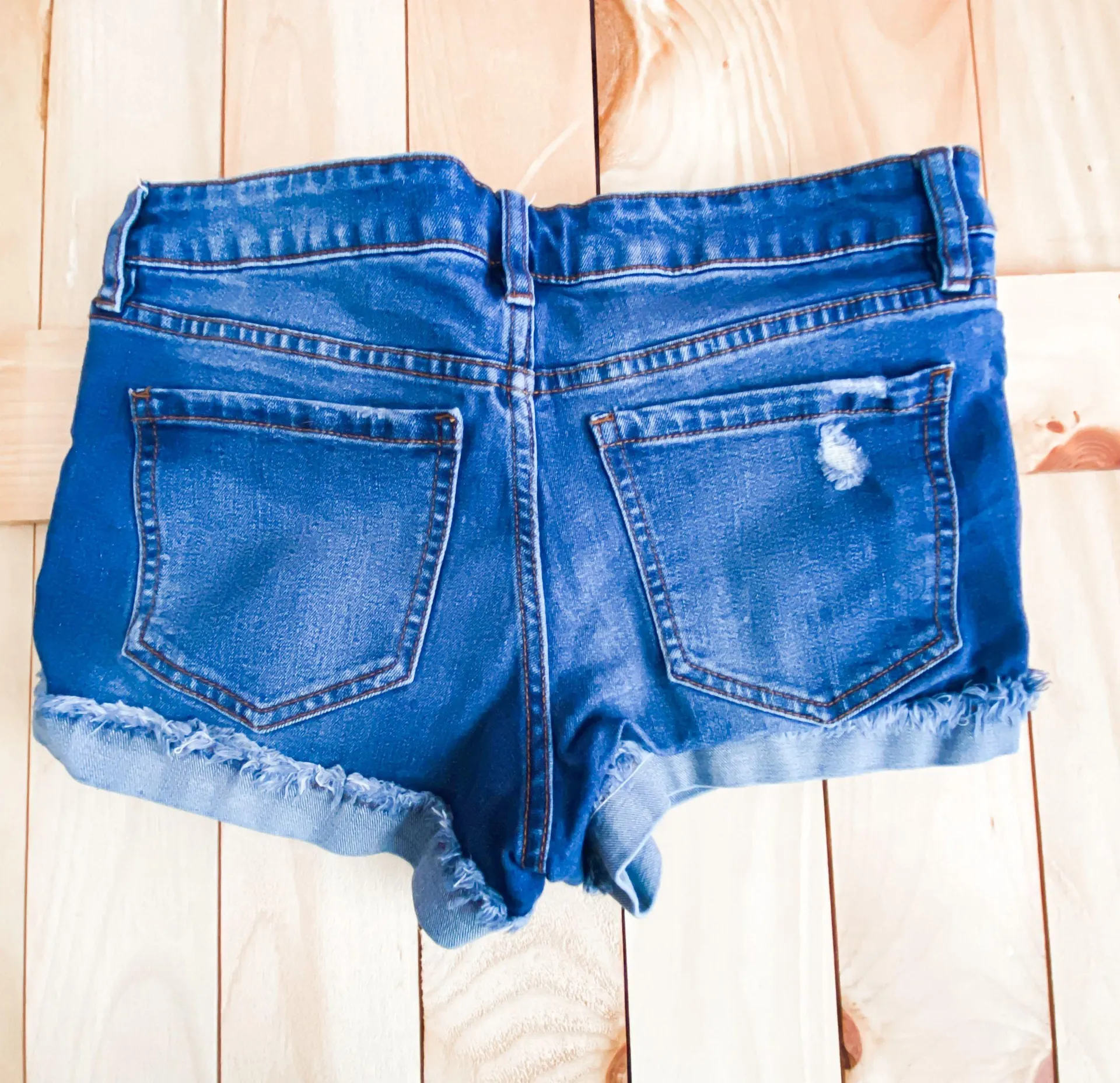 // Dark Blue Jean Shorts - Image 2