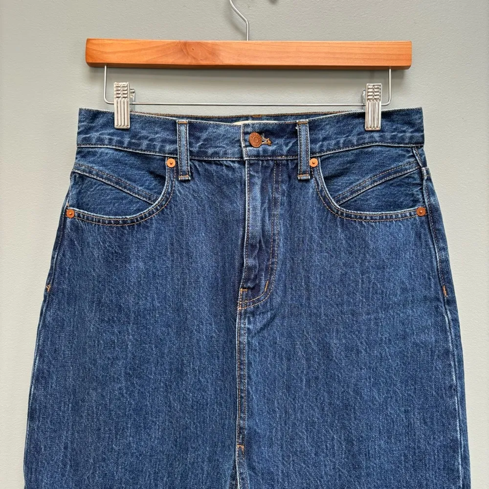 Madewell  90s Denim Mid-Rise Maxi Skirt in Pineland Wash 26 - Image 5
