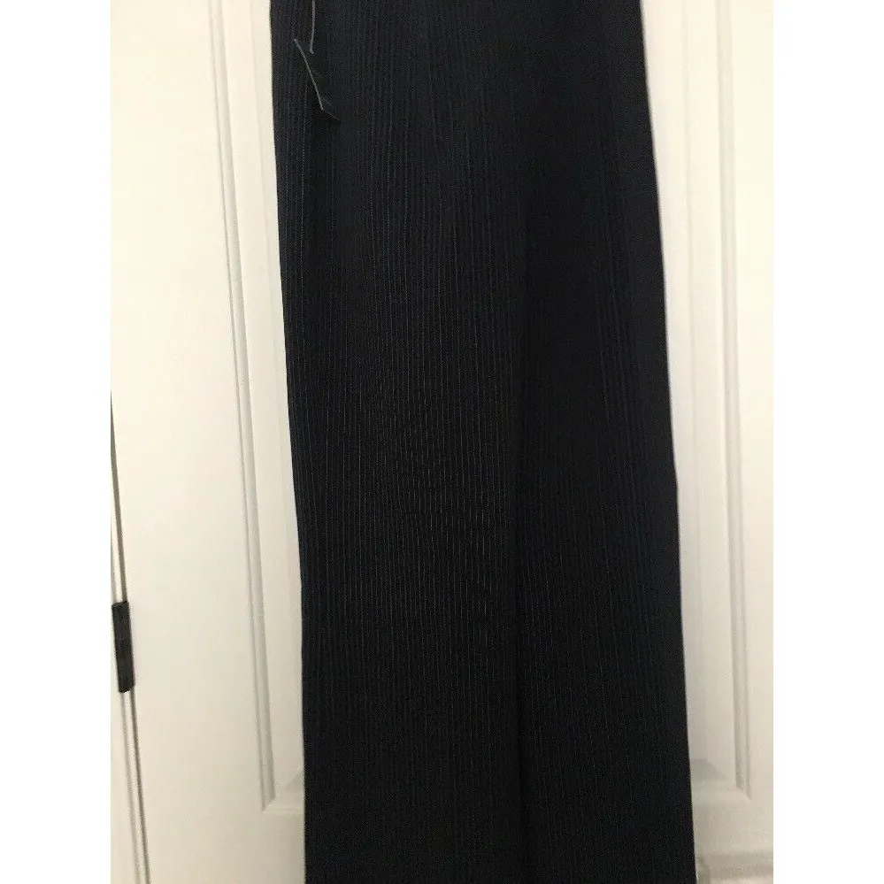 2pc Liz Claiborne Women's Blue Pinstriped Pant Suit Size 4 Jacket & Pants - Image 10