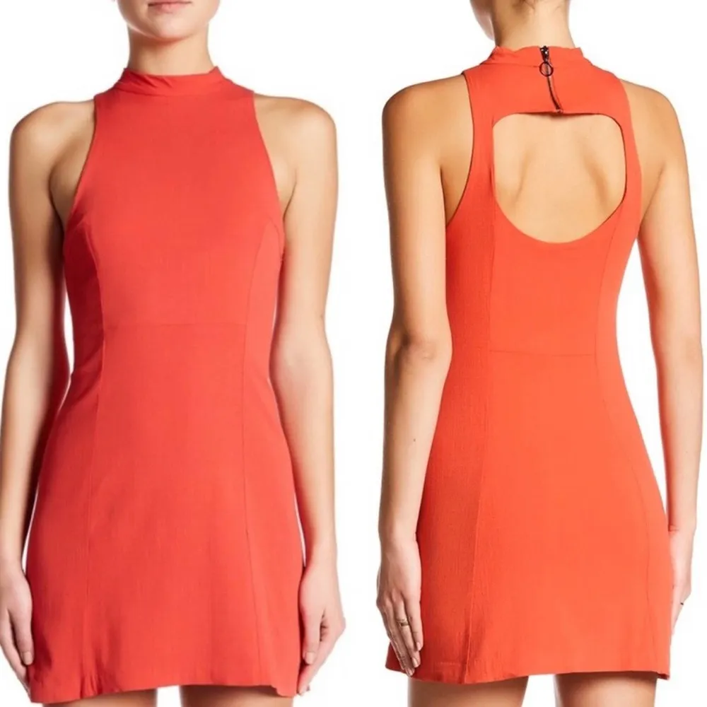 Free People Kitty Kat Bodycon Cutout Mini Dress Sleeveless Mock Neck Small - Image 10