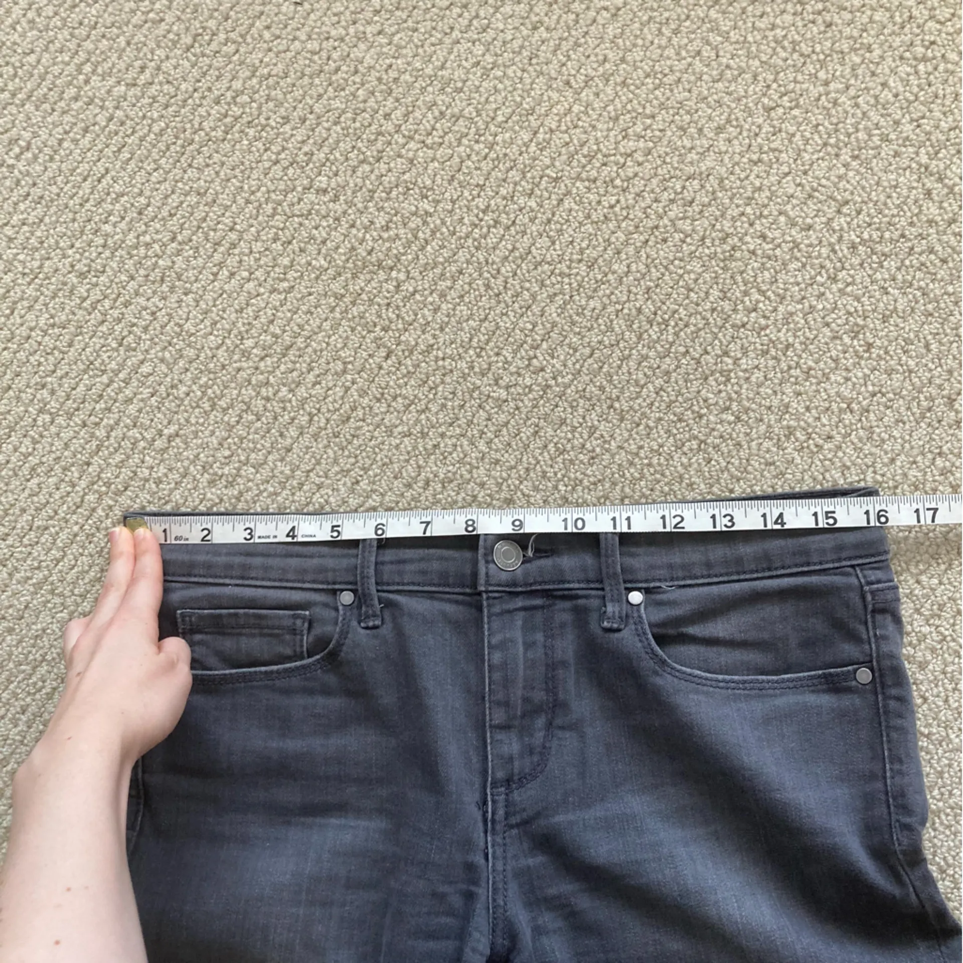 Banana Republic Dark Grey Skinny Jeans Pants Size 29 Stretch Premium Denim EUC - Image 7