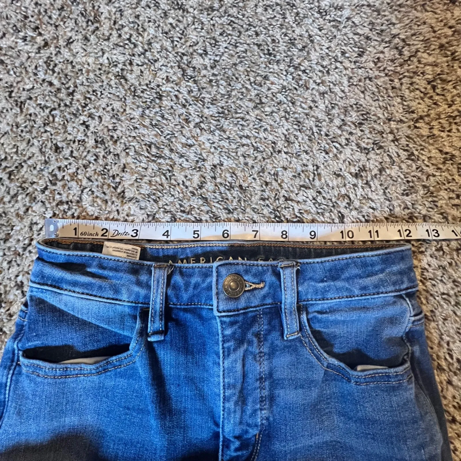 American Eagle Outfitters Super Hi Rise Dream Jean Jeggings Blue Stretch Size 00 - Image 5