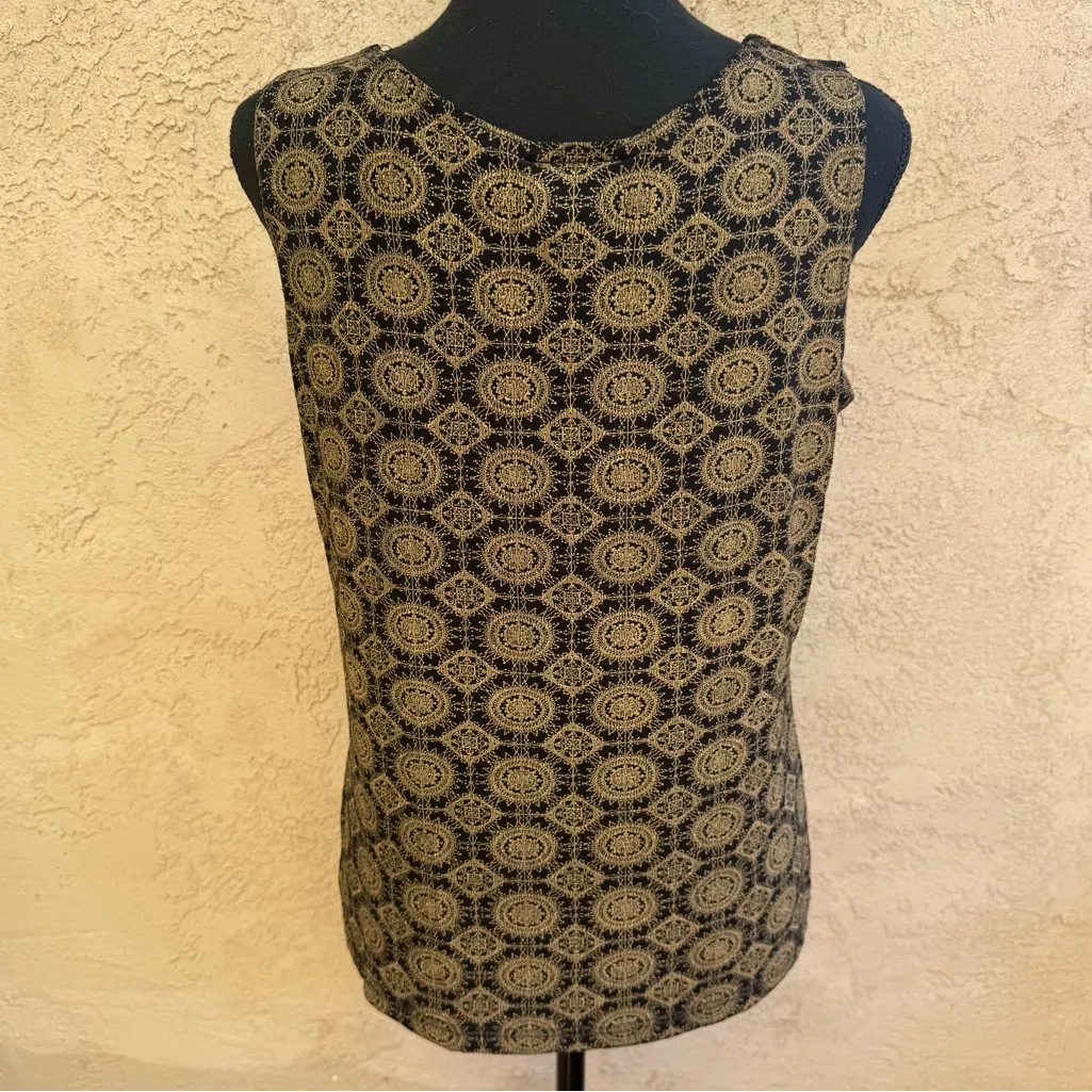 Vintage 90’s Whimsigoth Frazier Lawrence Slinky Starburst Tank Top Black Size L - Image 4