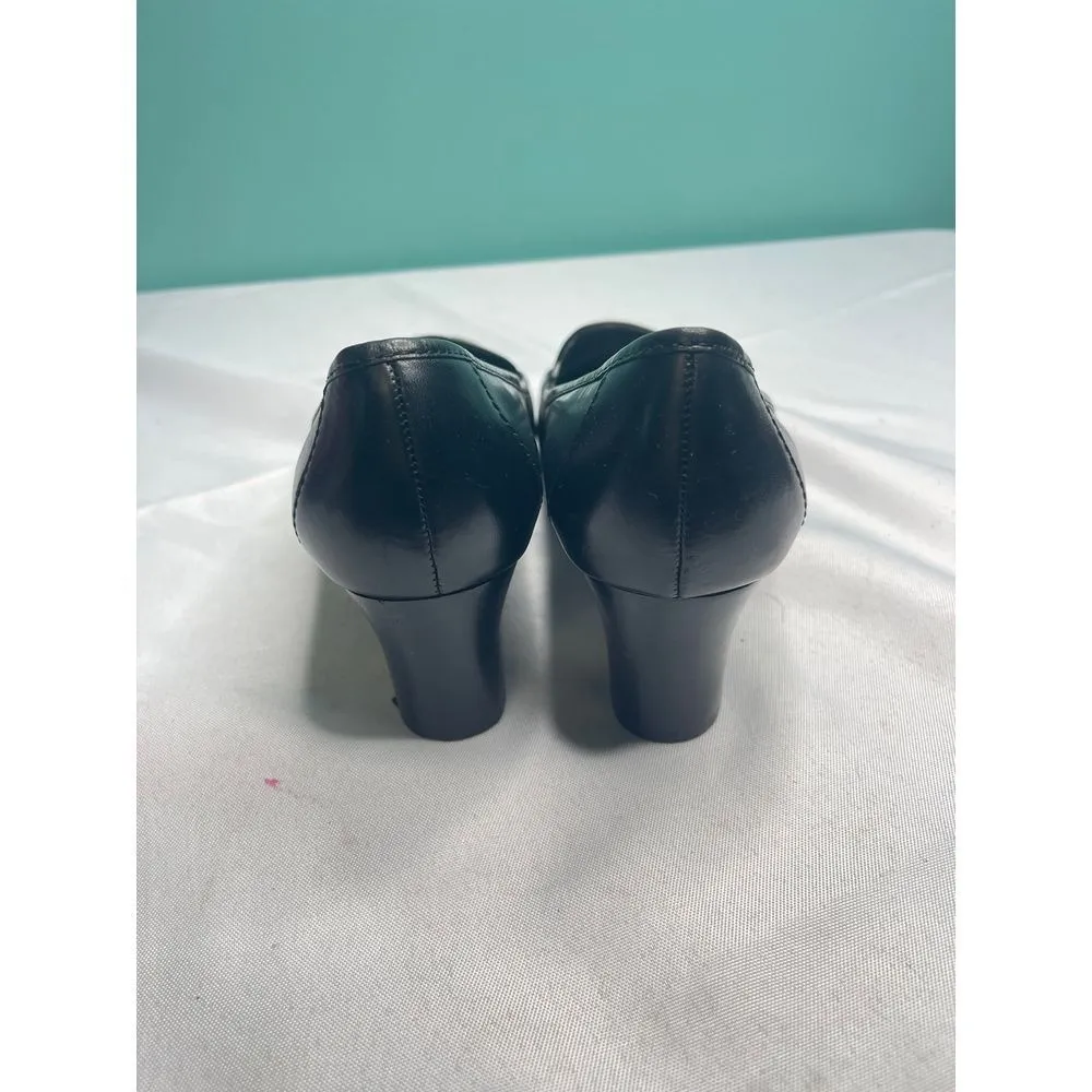 Franco Sarto size 9 Black Leather Loafers‎ Bin1 - Image 4